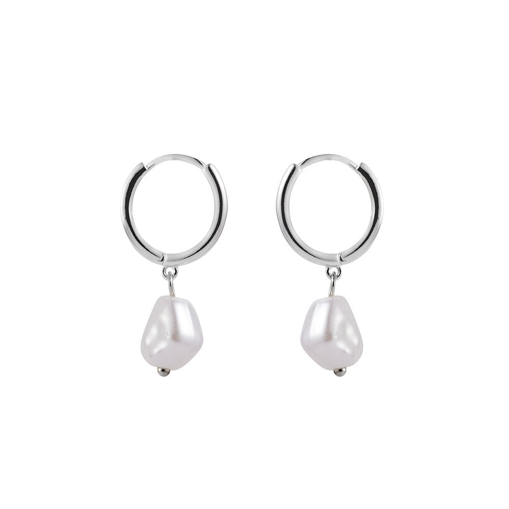 Pearl Hoop Earrings