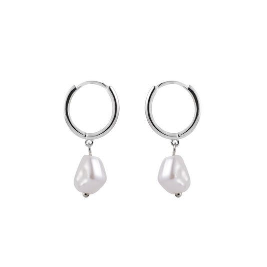 Pearl Hoop Earrings